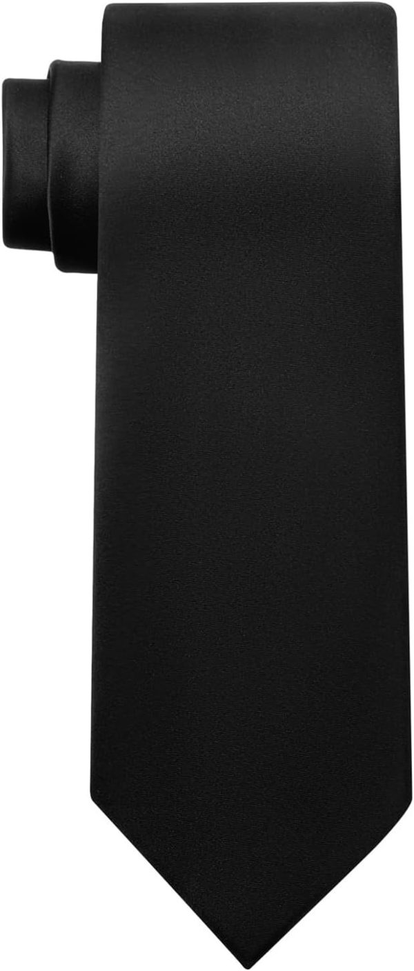 Men's Ties Solid Pure Color Plain Neckties Formal Black Ties For Men