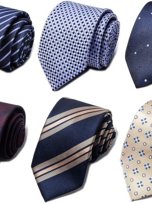 Tie For Men Necktie Woven Jacquard Neck Ties Set 6 PCS